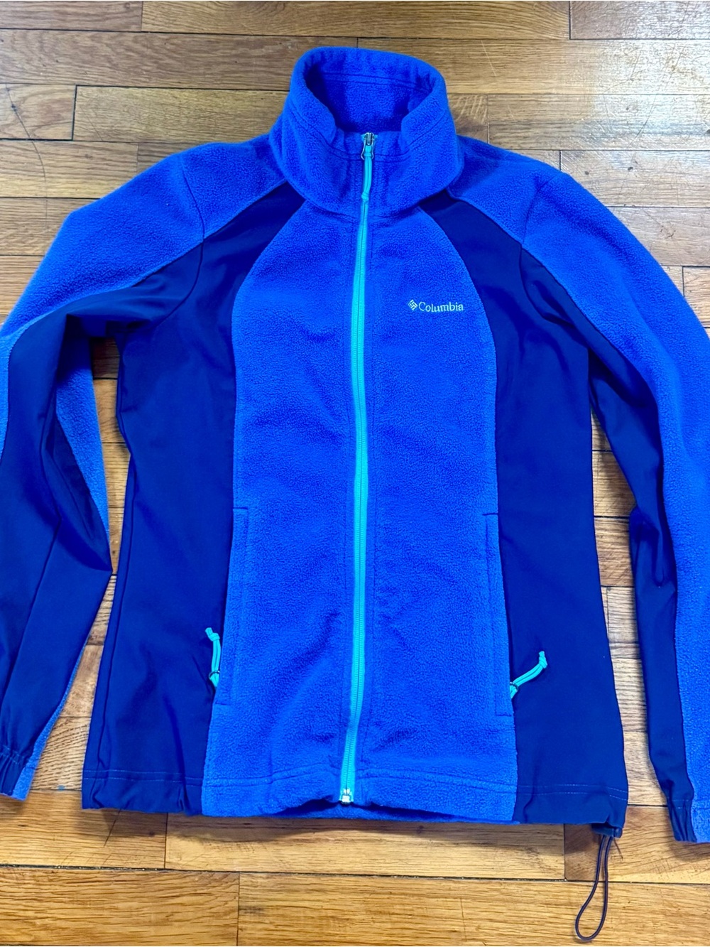 Columbia Blue/periwinkle Two-Tone Fleece Jacket